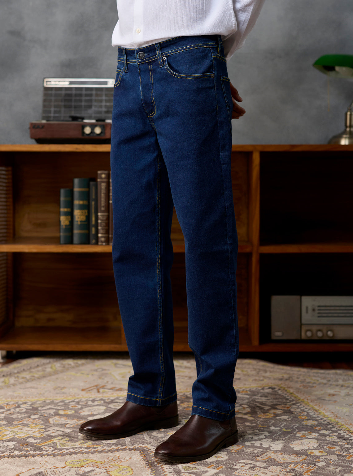 Ink Navy Triblend Denim Jeans