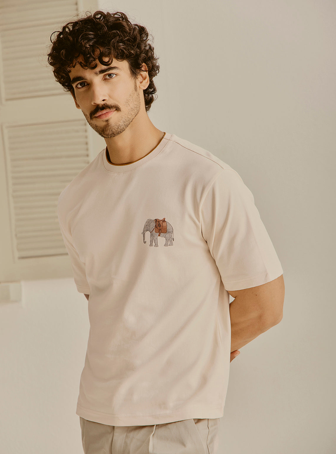 Menorca Off-White Cotton Crewneck