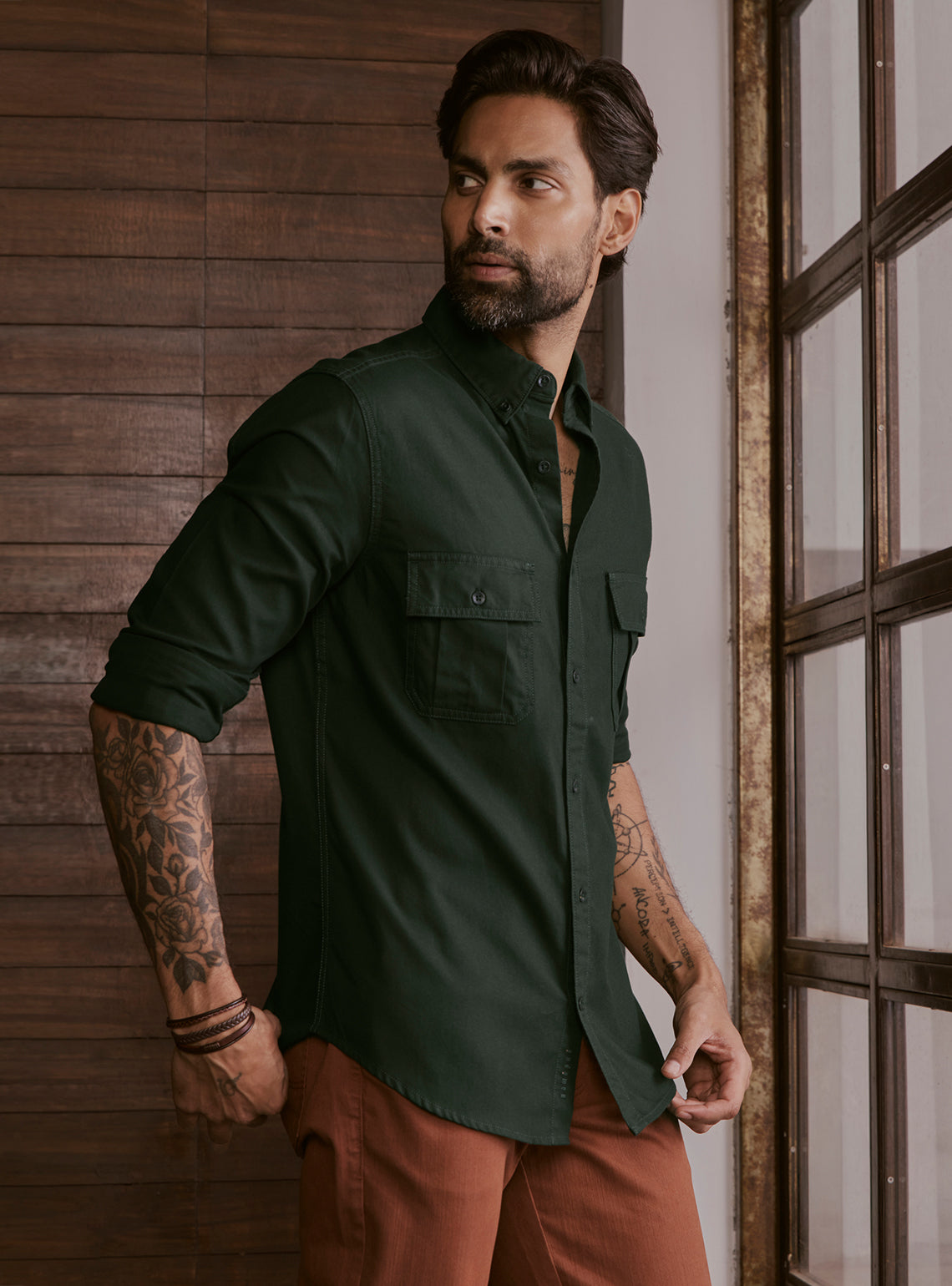 Trail Green Explorer Cotton shirt