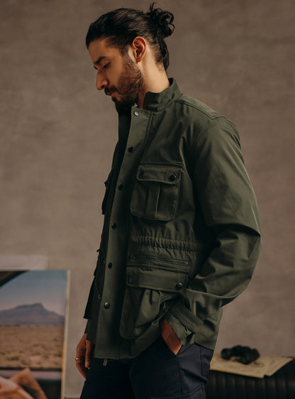 Jungle Olive Poly Twill Jacket
