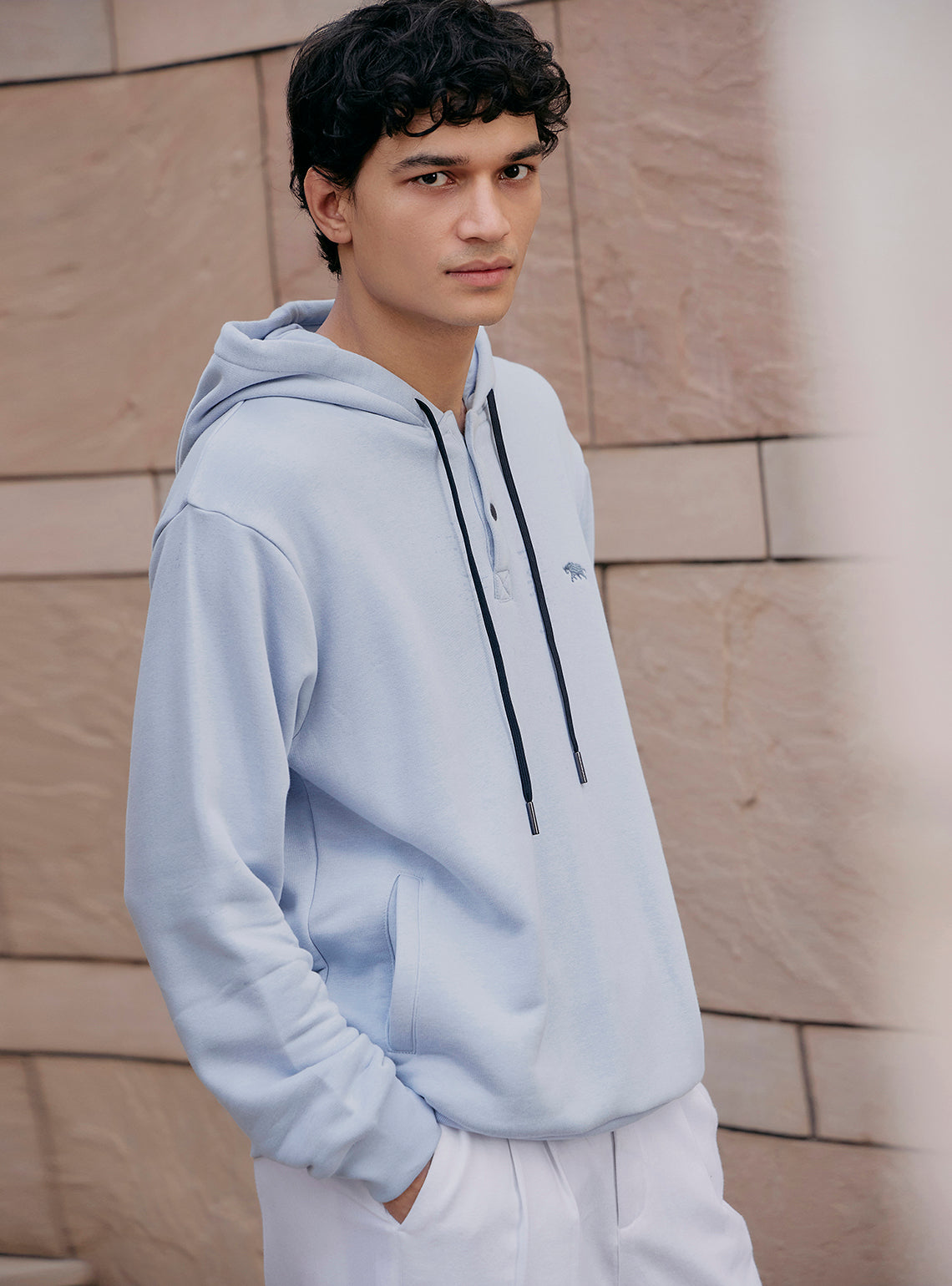 Gull Blue Cotton Triblend Pullover