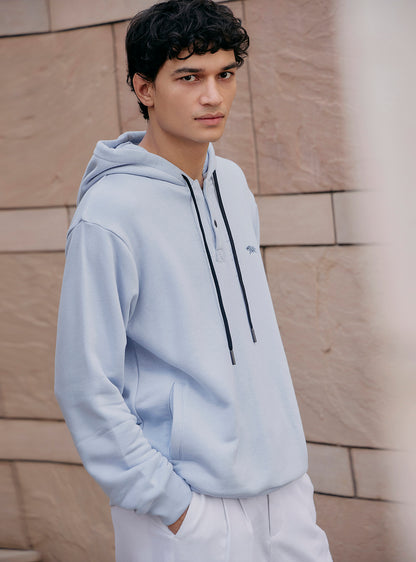 Gull Blue Cotton Triblend Pullover