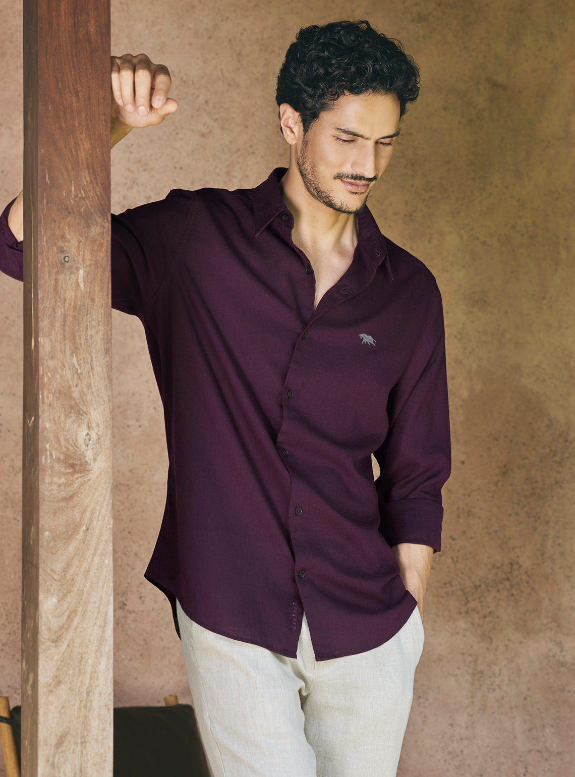 Mystic Violet Lyocell Linen Shirt