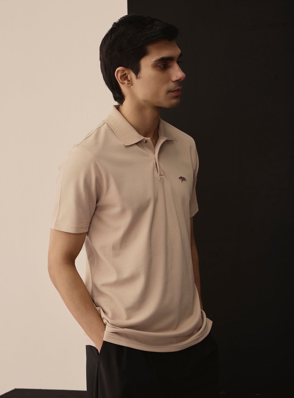 Dune Khaki Cotton Polo