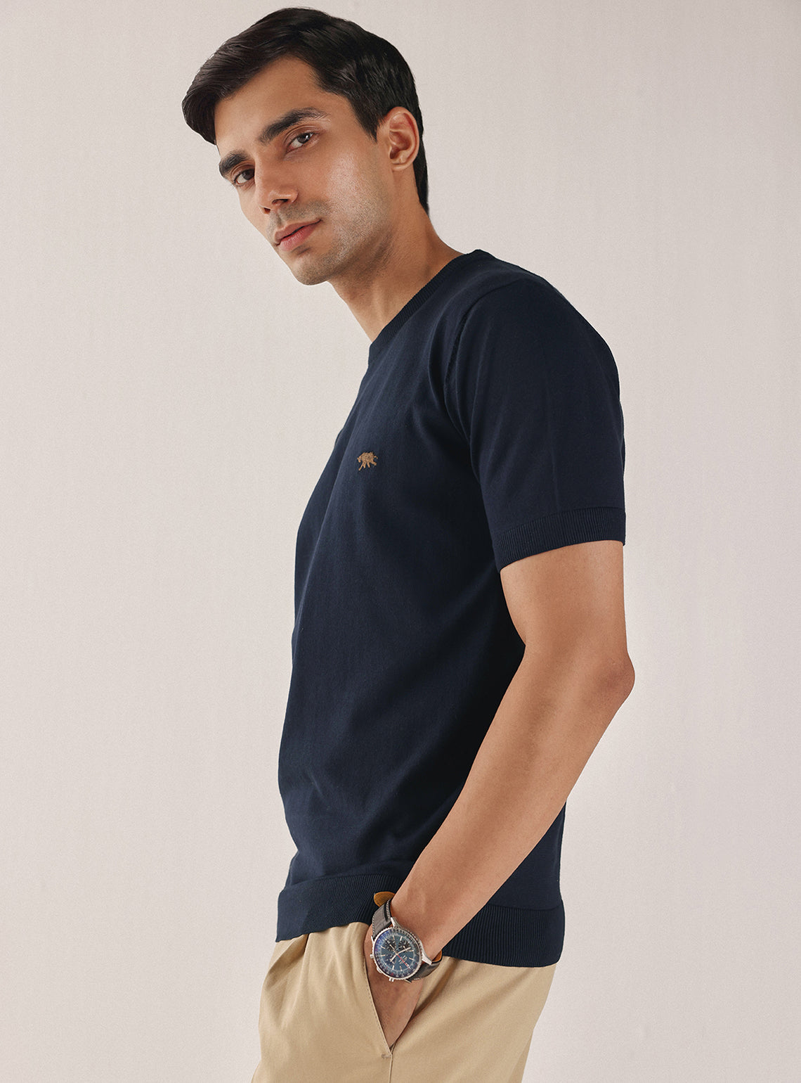 Midnight Navy Cotton Crew