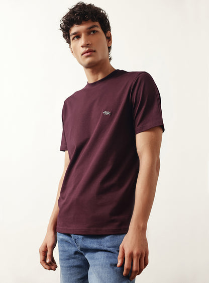 Wineberry Burgundy Cotton Crew