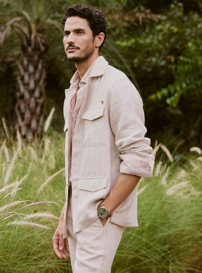 Vista Khaki Linen Jacket