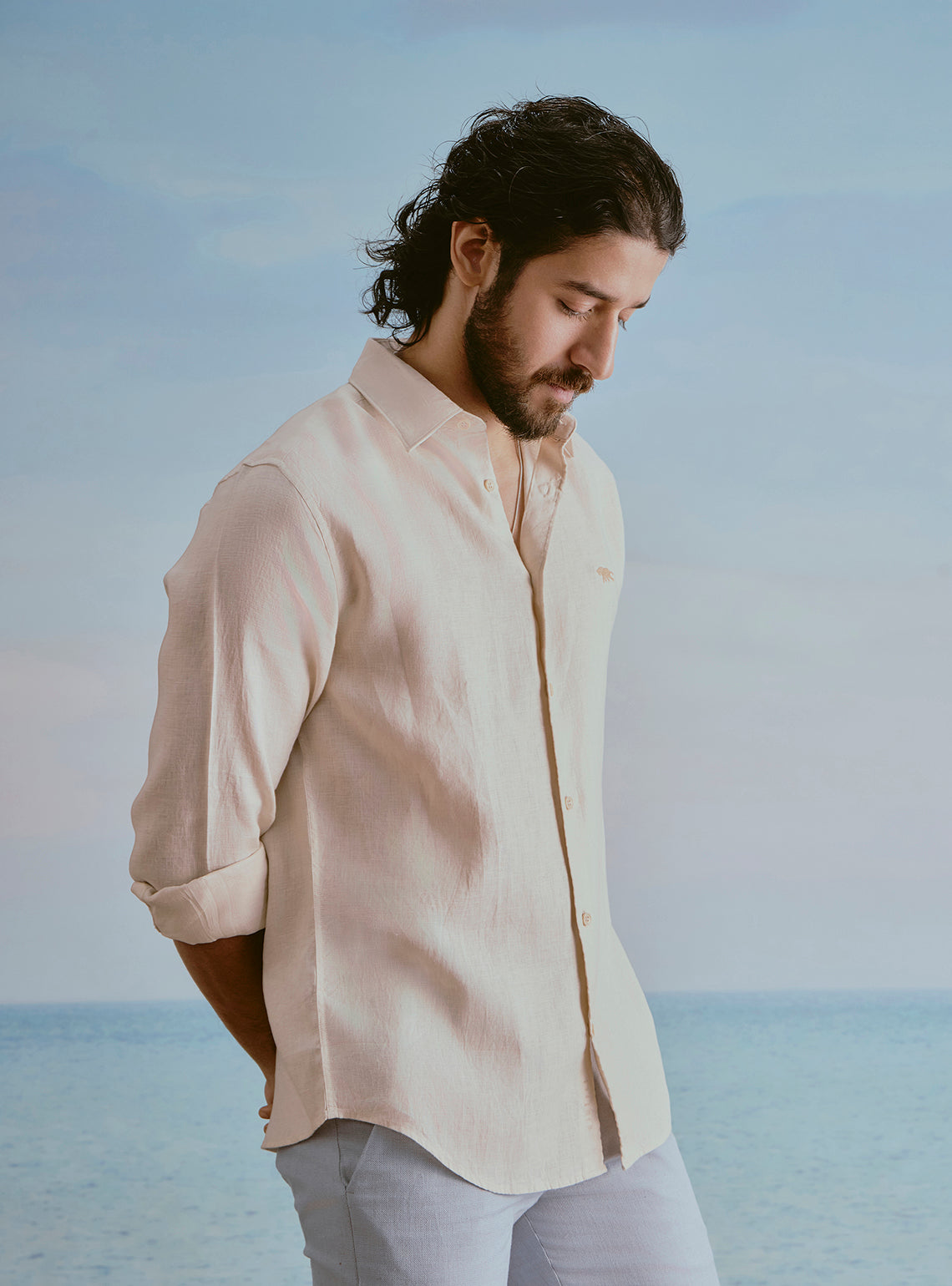 Sand Beige Linen Shirt