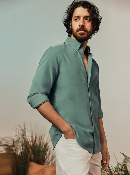 Pine Green Corduroy Shirt