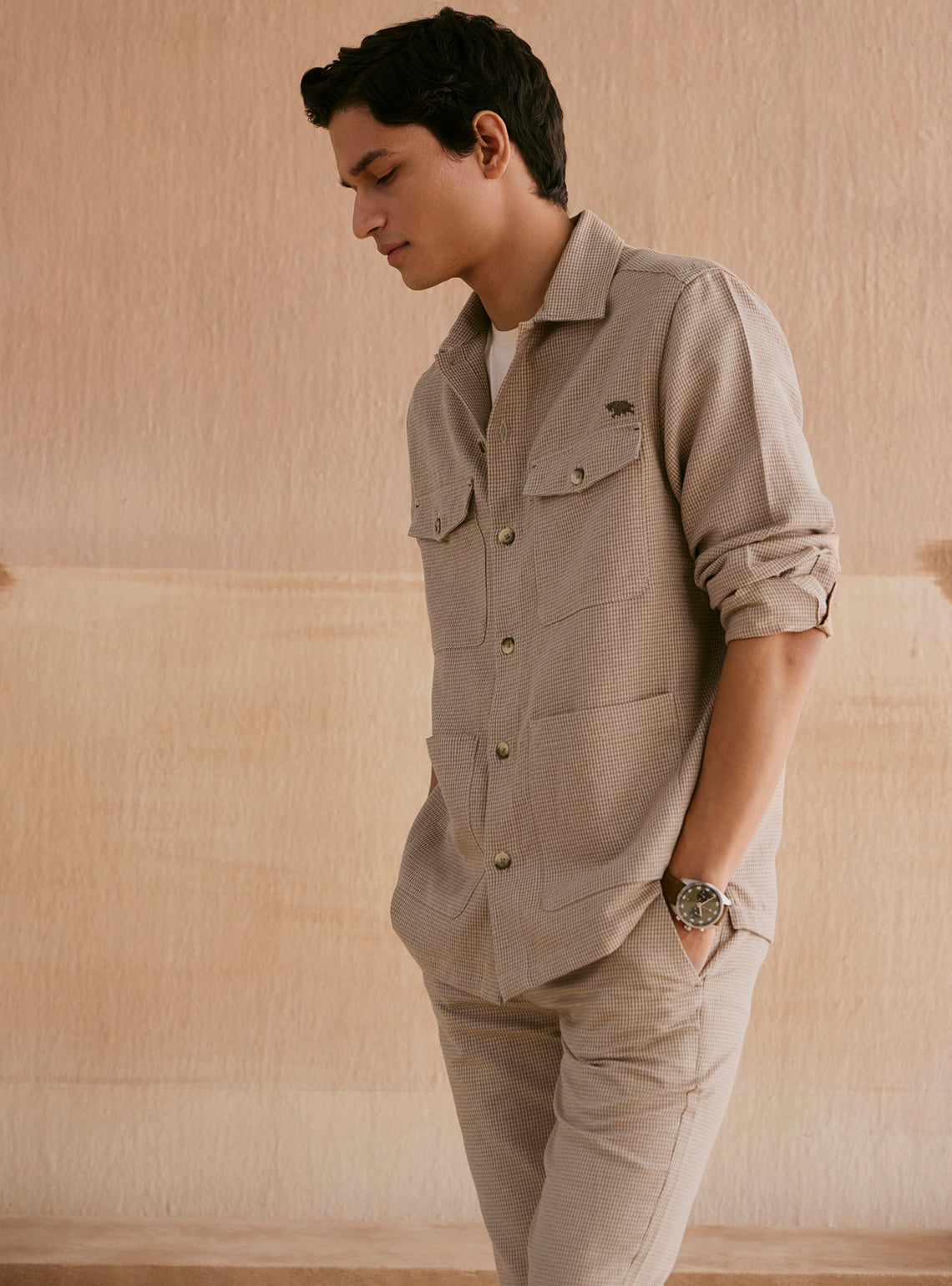 Almond Khaki Cotton Linen