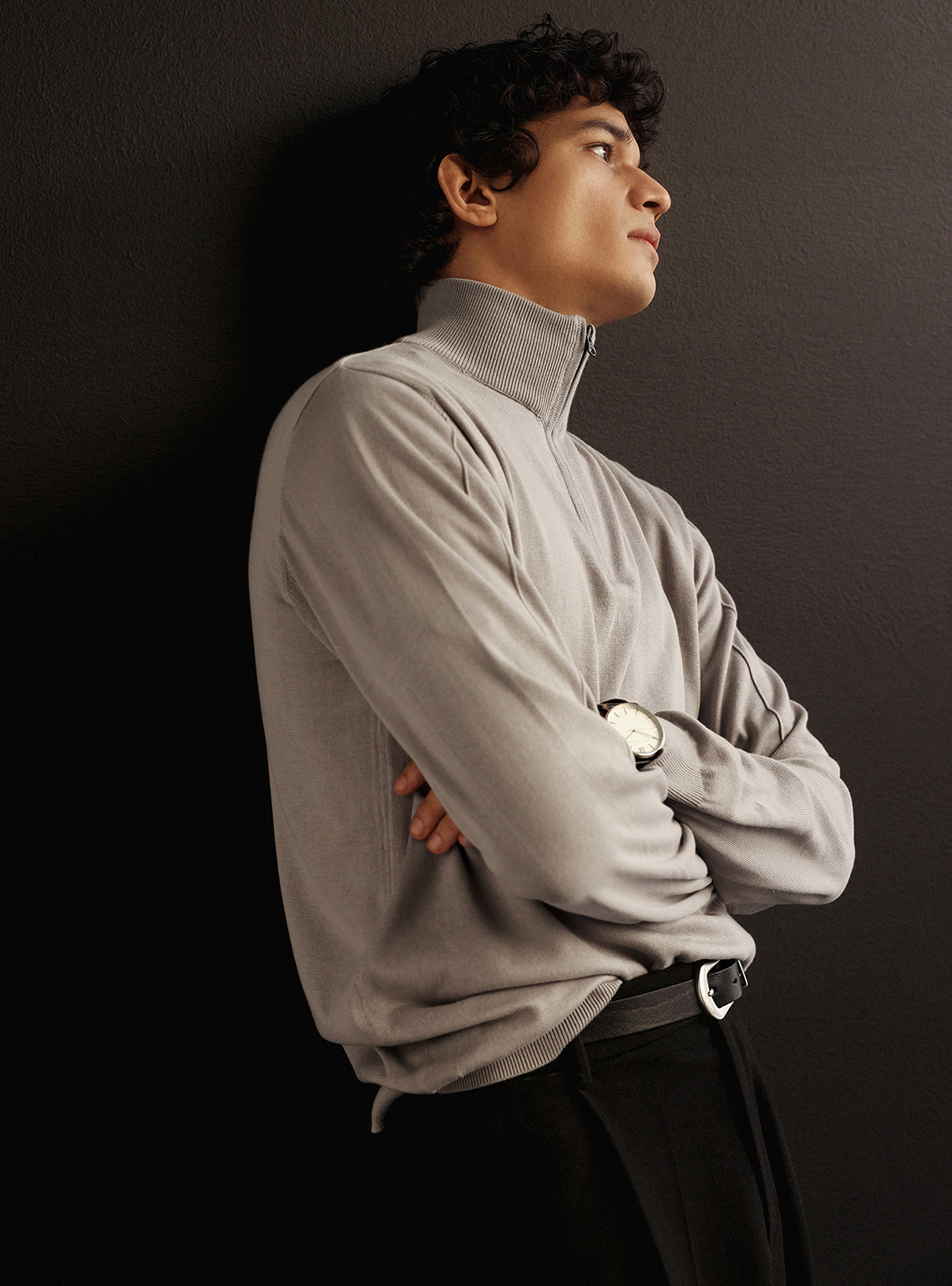 Nobel Grey Cotton Pullover