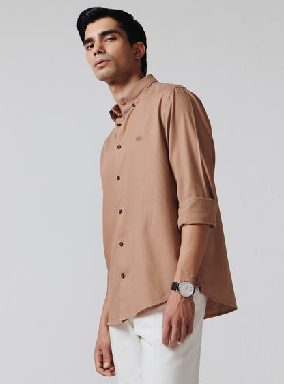 Roman Brown Cotton Shirt
