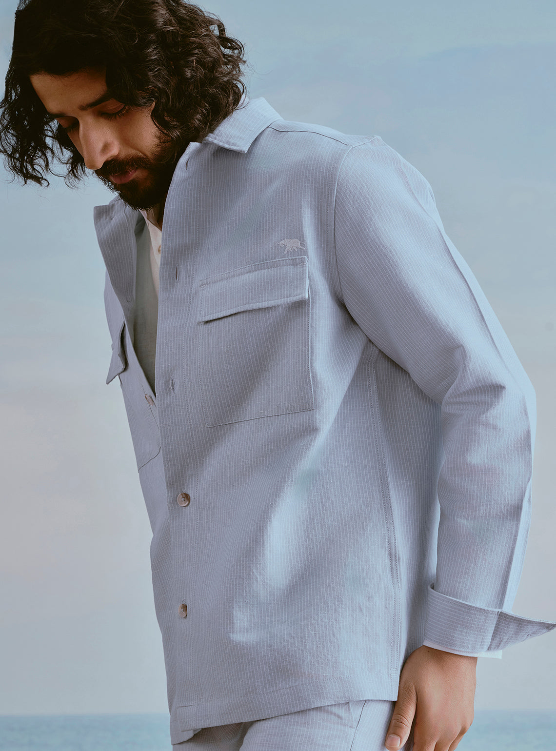 Ocean Blue Stripe Jacket