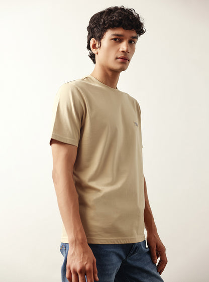 Khaki Bistro Cotton Crew