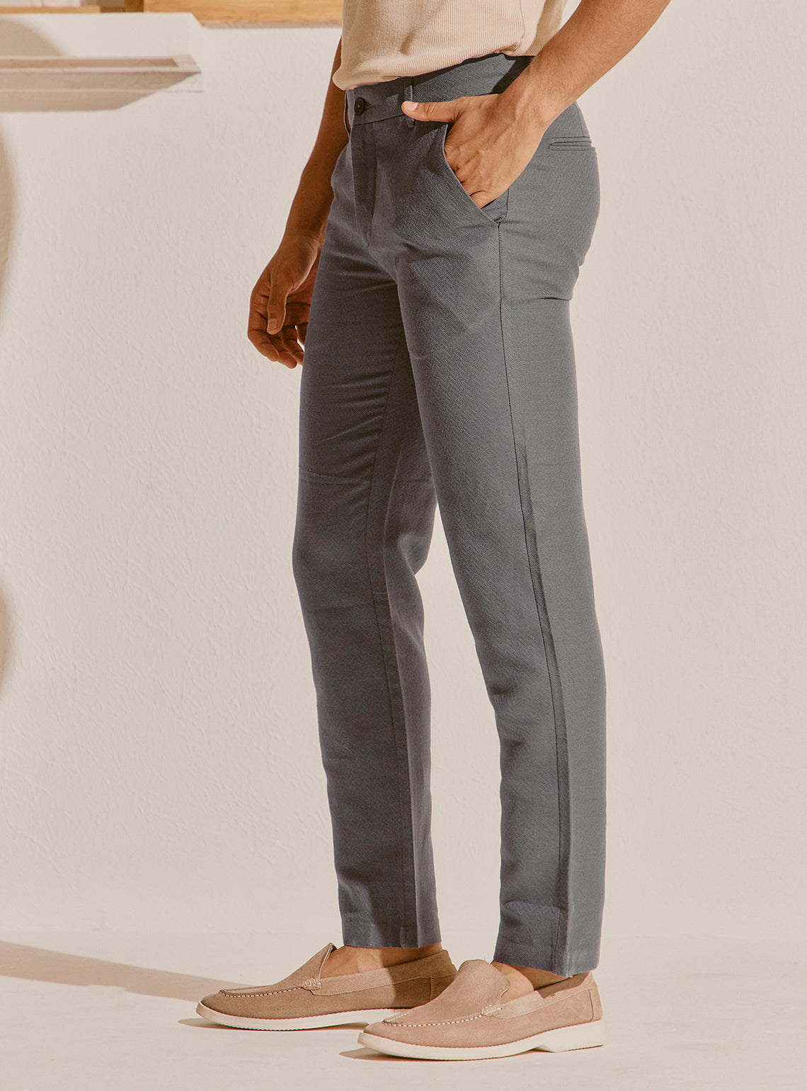 Marbella Green Cotton Linen Trouser