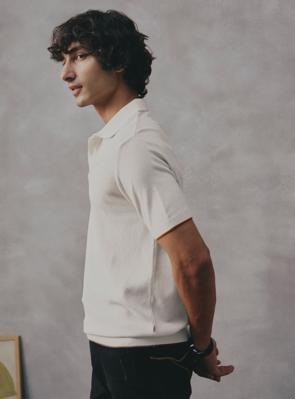 Cream Off White Cotton Polo