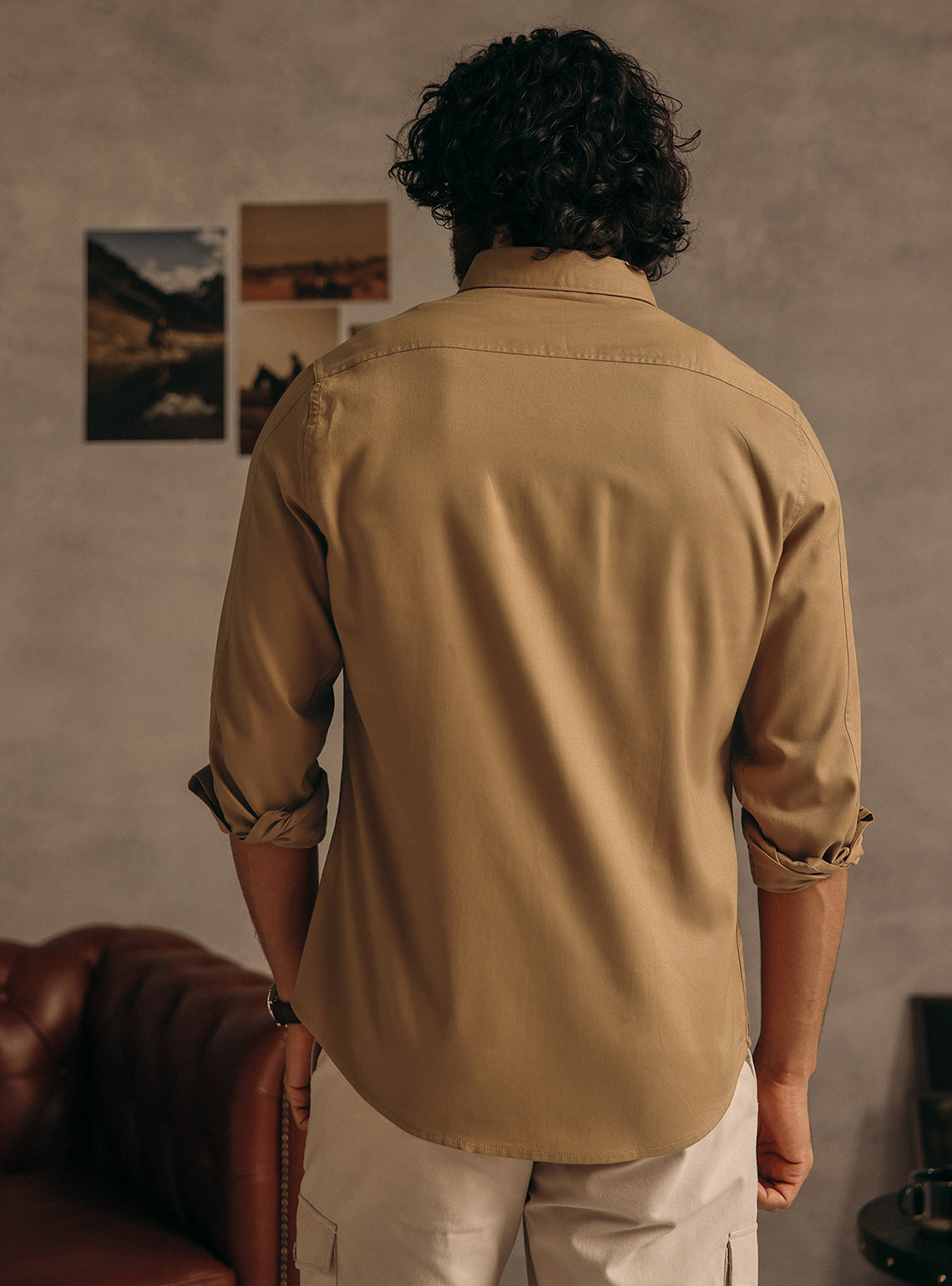 Teak Brown Cotton Balsa Shirt