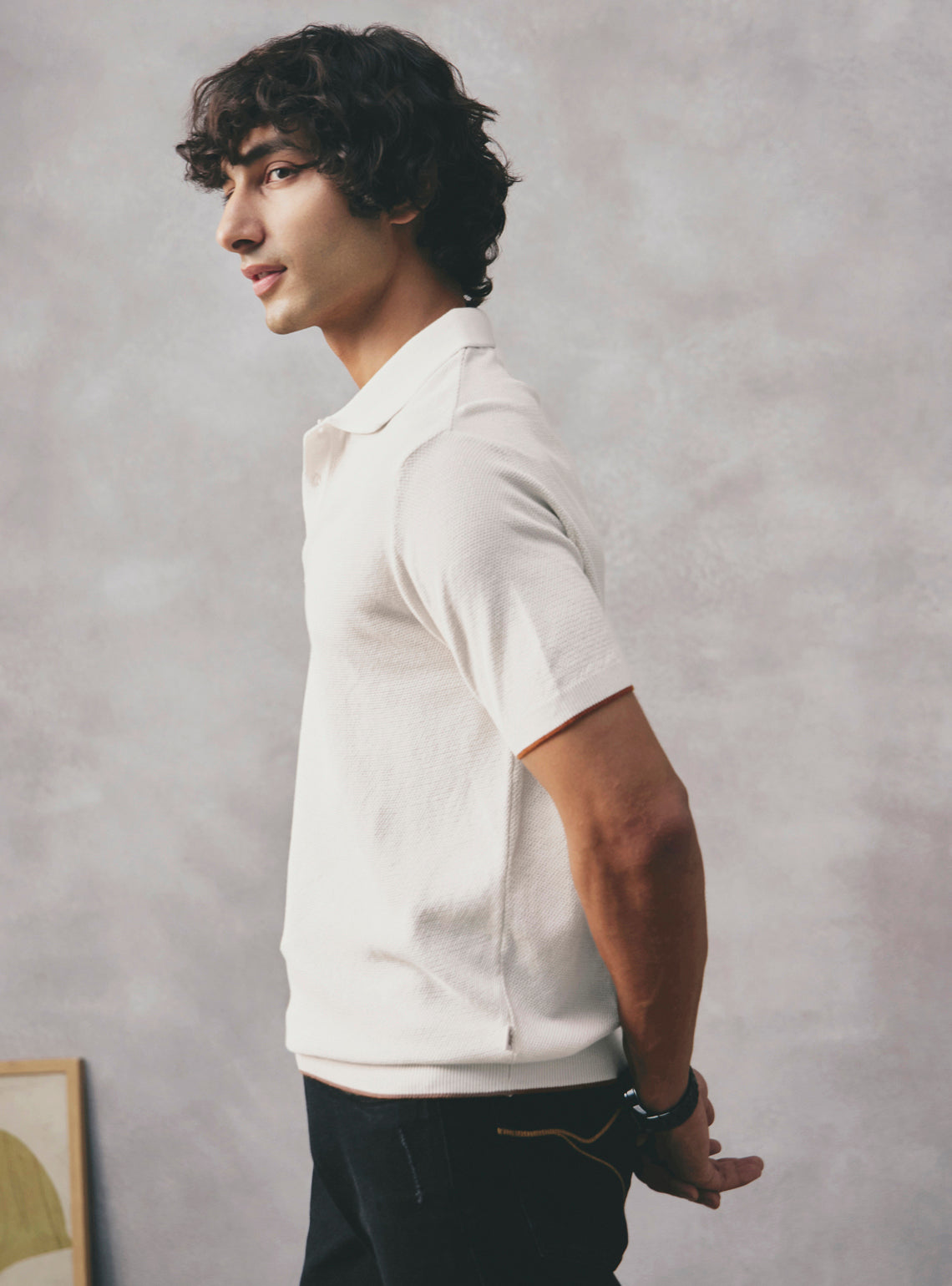 Cream Off White Cotton Polo