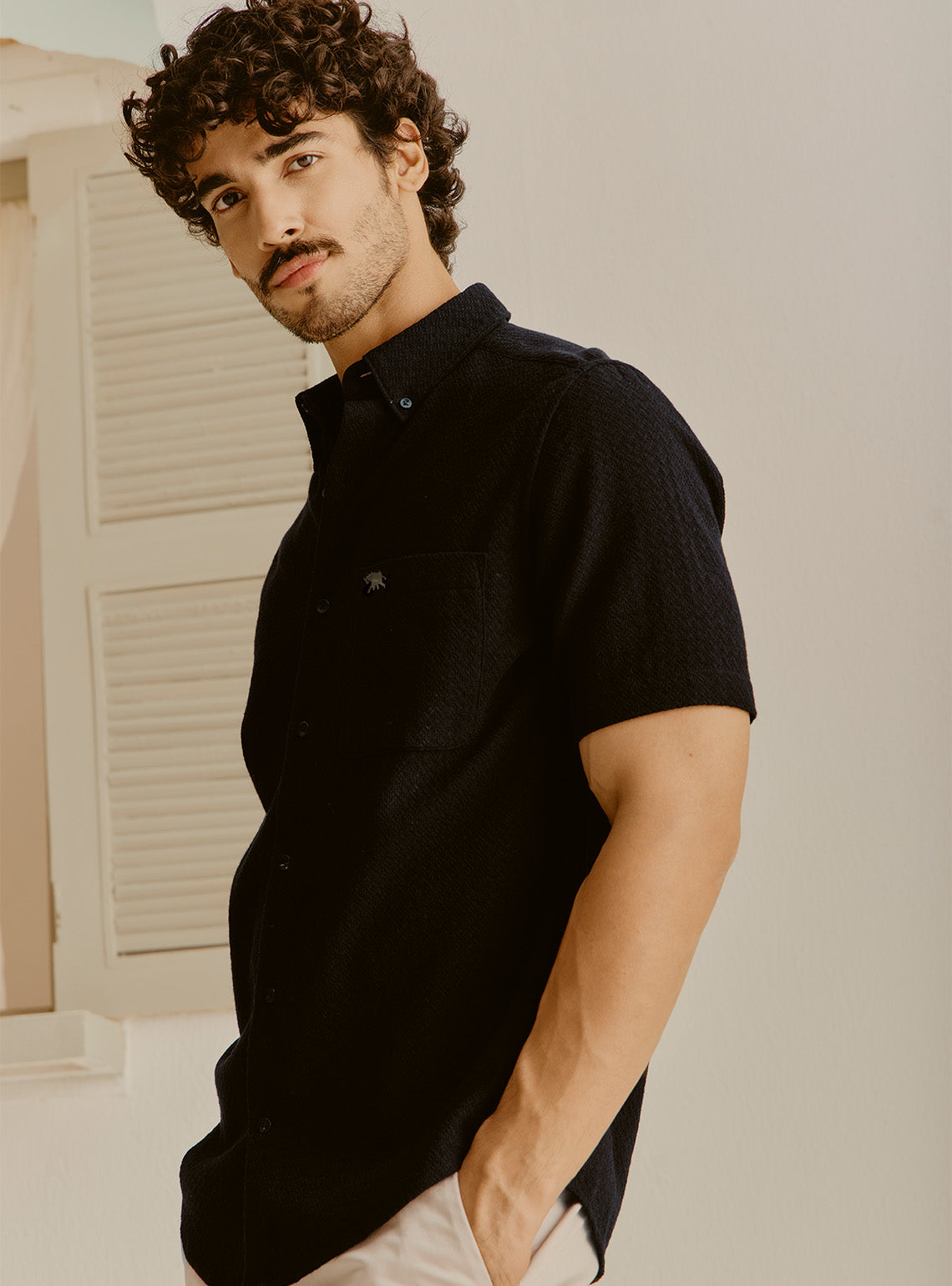 Altea Black Cotton Shirt