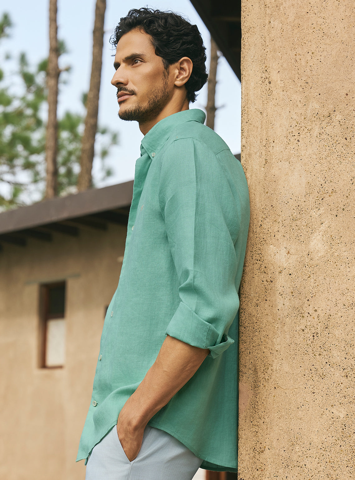 Meadow Mint Green Linen Shirt