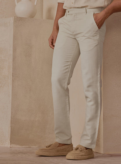 Drift Beige Linen Trousers