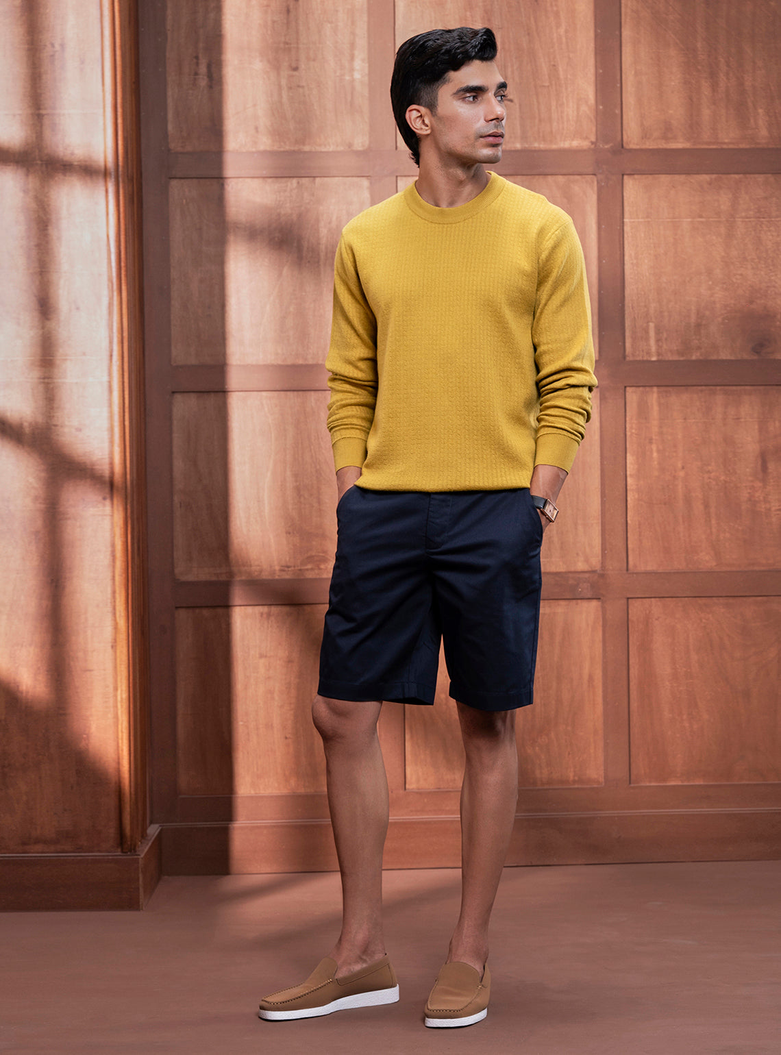 Mustard Gold Cotton Pullover
