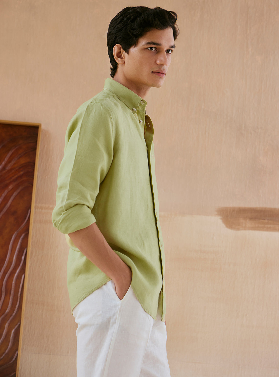 Sage Green Linen Shirt