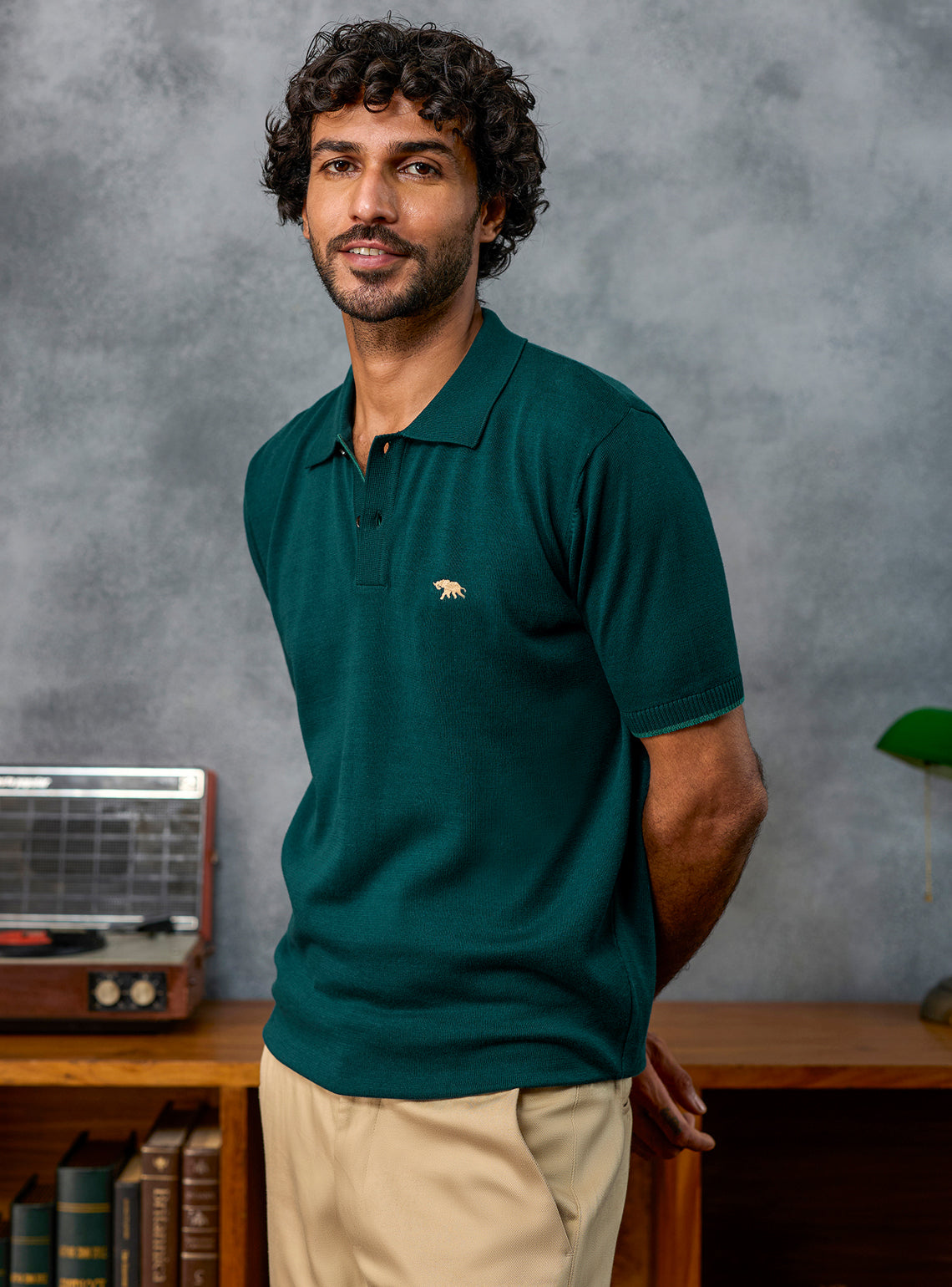 Encore Teal Cotton Polo