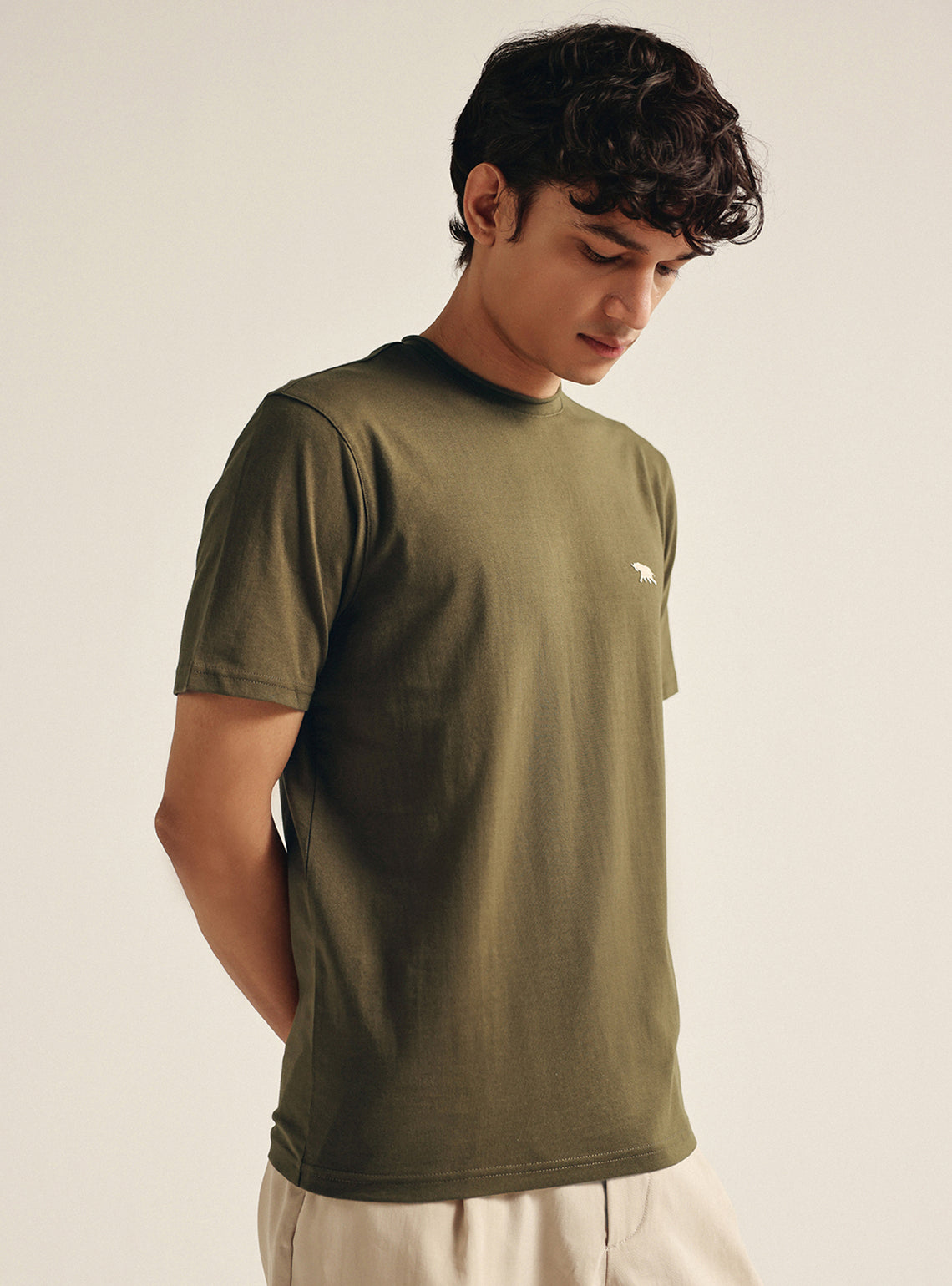 Herb Olive Cotton Crewneck