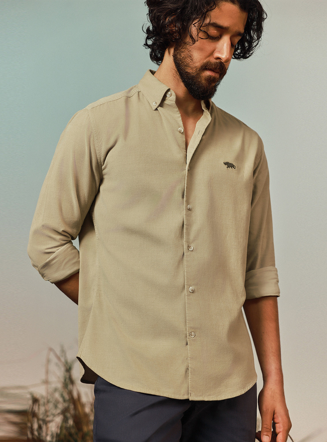 Sahara Khaki Corduroy Shirt