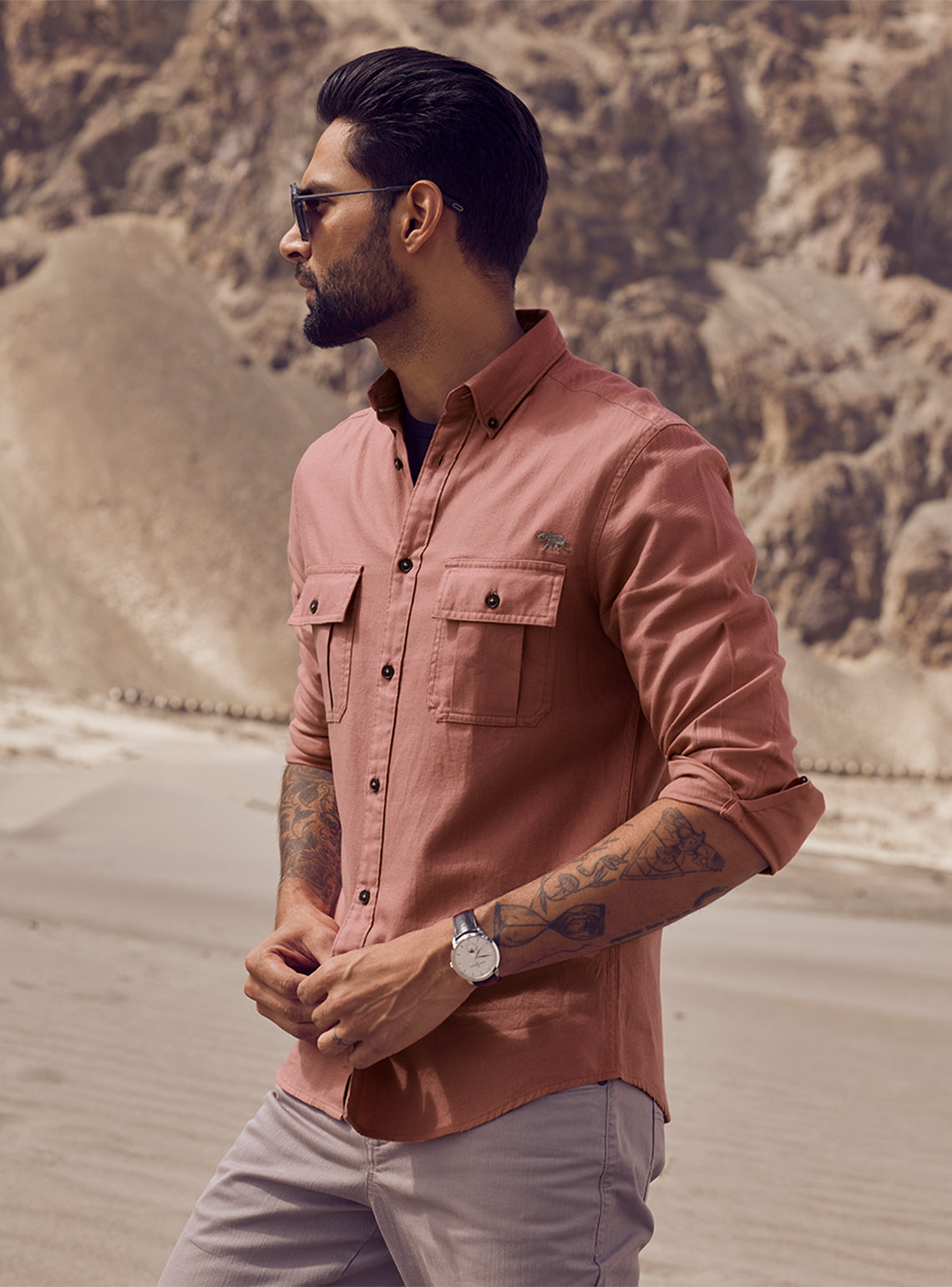Lotus Rust Explorer Cotton Shirt