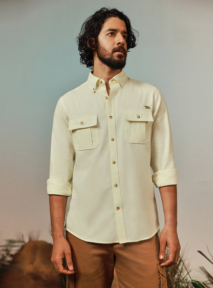 Golden-Hour Yellow Twill Shirt