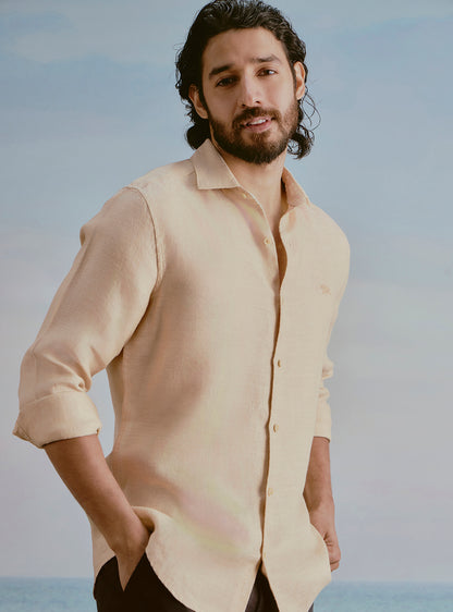 Sun Yellow Linen Shirt