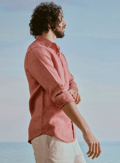 Current Red Linen Shirt