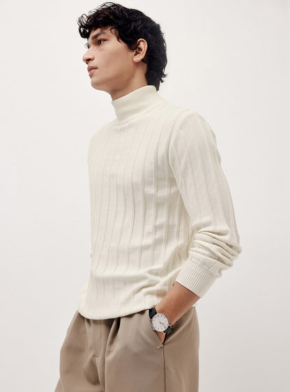 Seashell White Cotton Pullover