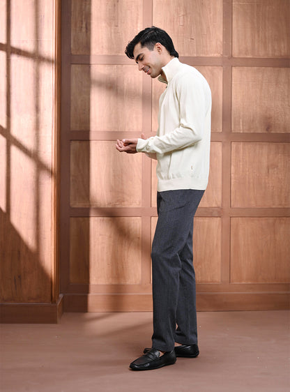 Sand White Cotton Pullover