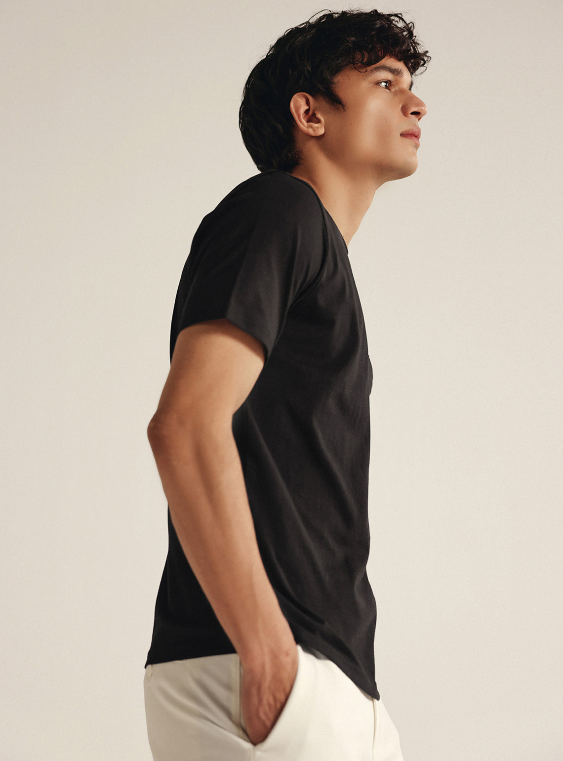 Espresso Black Cotton Crewneck