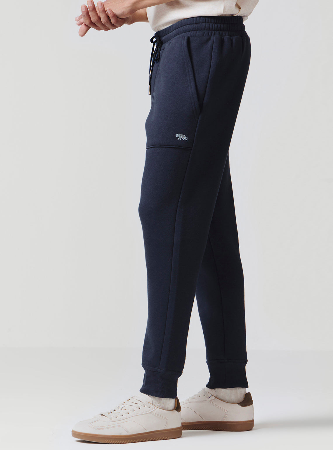 Nebula Navy Cotton Poly Joggers