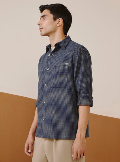 Jet Navy Cotton Grindle Overshirt