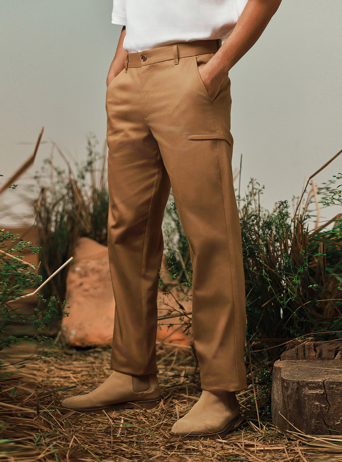 Frontier Brown Cotton Trouser