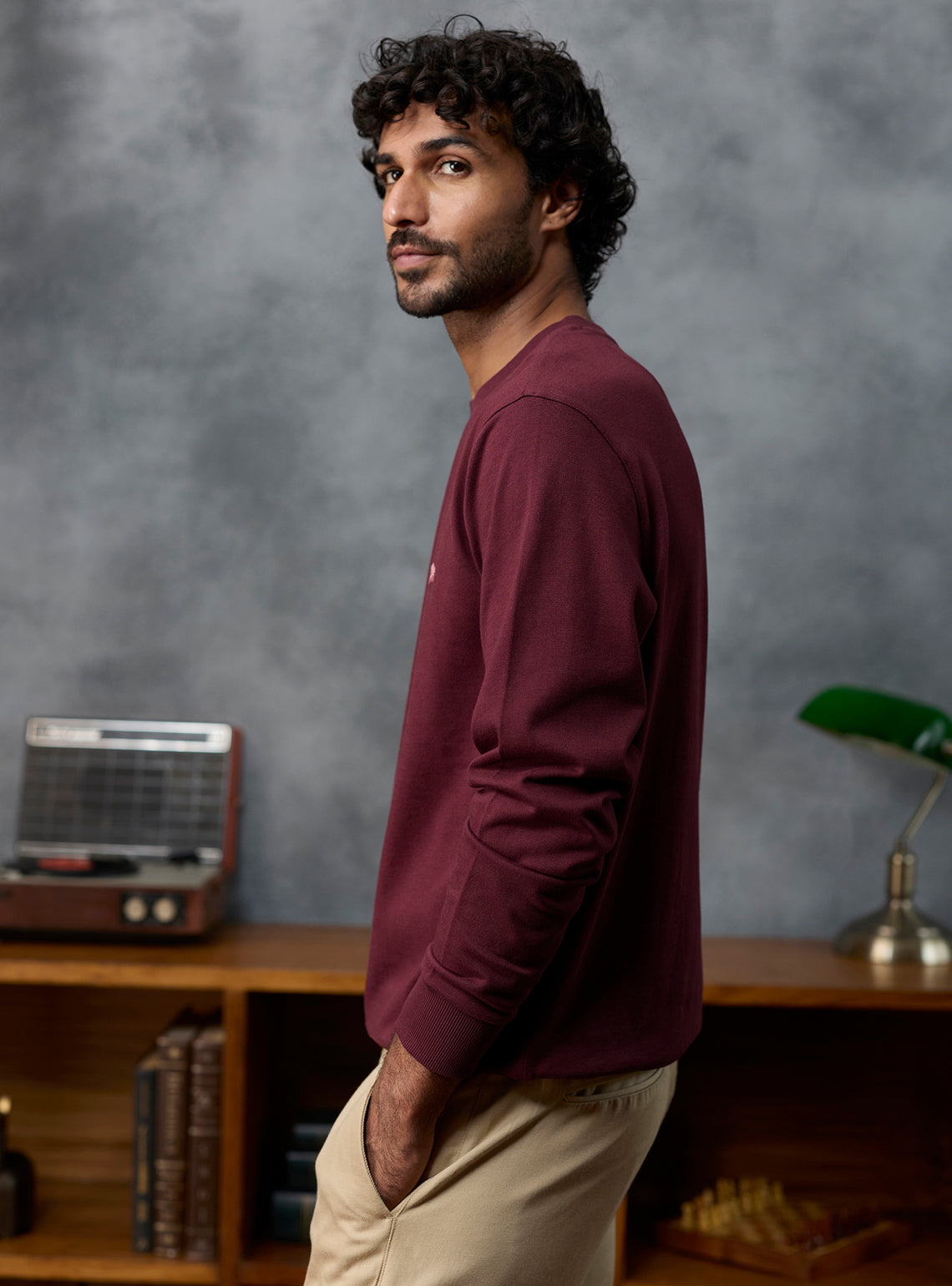 Replay Burgundy Cotton Sweatshirt