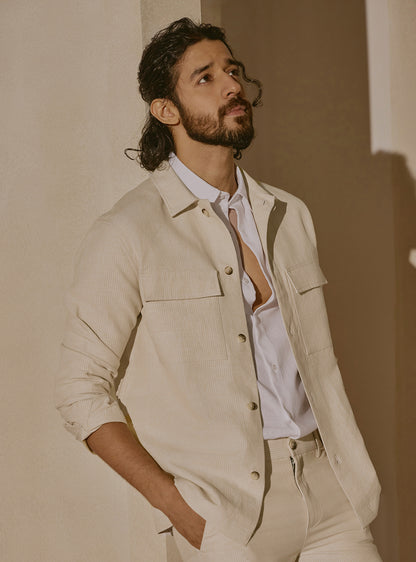 Dune Beige Stripe Jacket