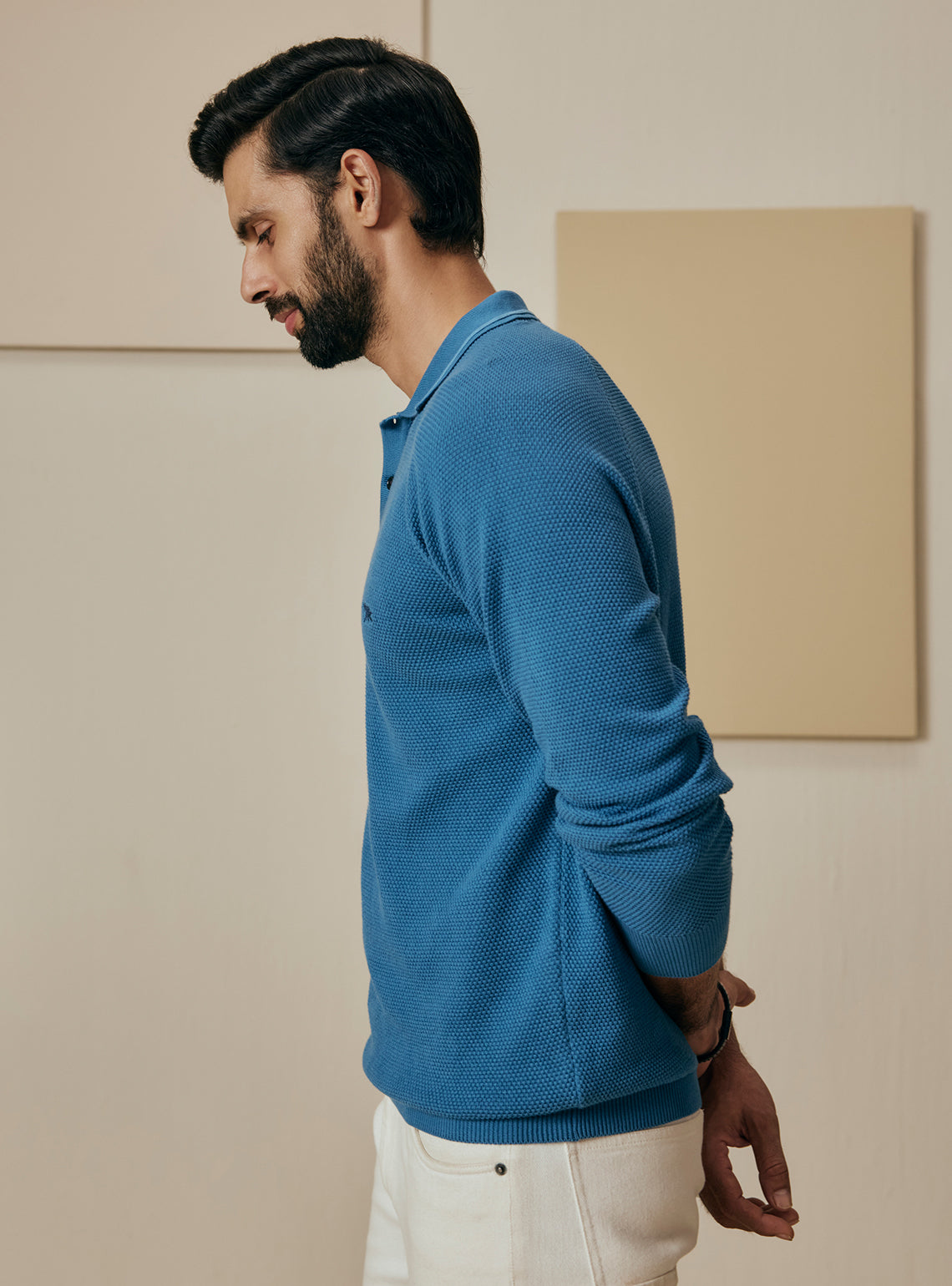 Frost Blue Cotton Pullover