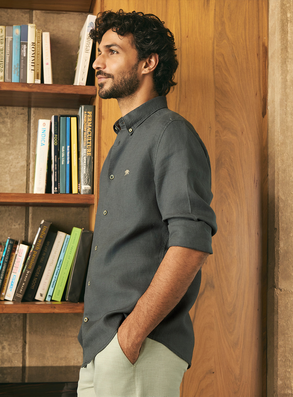 Baltic Grey European Linen Shirt