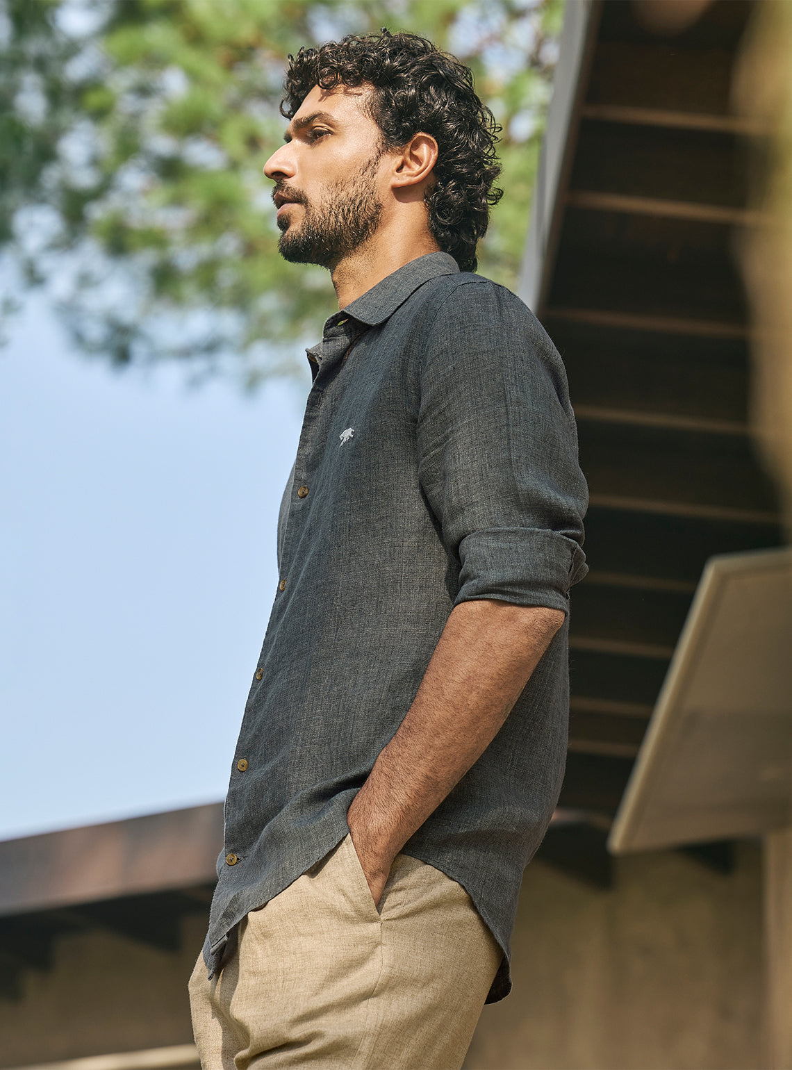 Heirloom Grey European Linen Shirt
