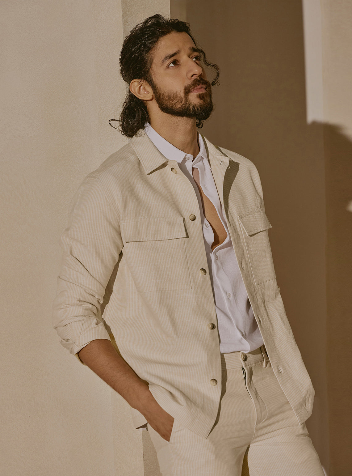 Dune Beige Stripe Jacket