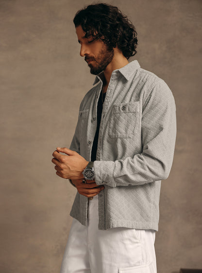 Tundra Grey Cotton Corduroy Overshirt