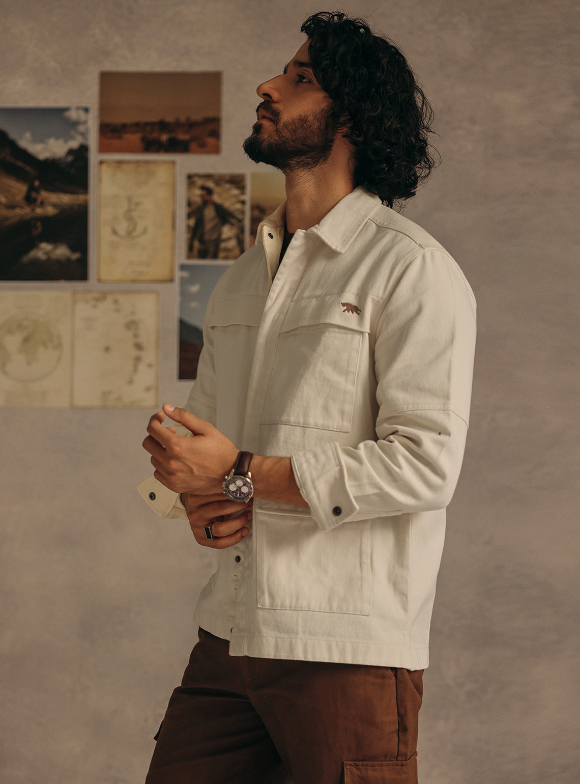 Malta Off White Cotton Overshirt