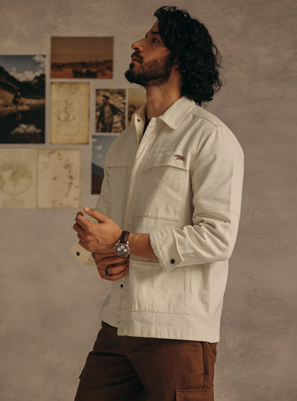 Malta Off White Cotton Overshirt