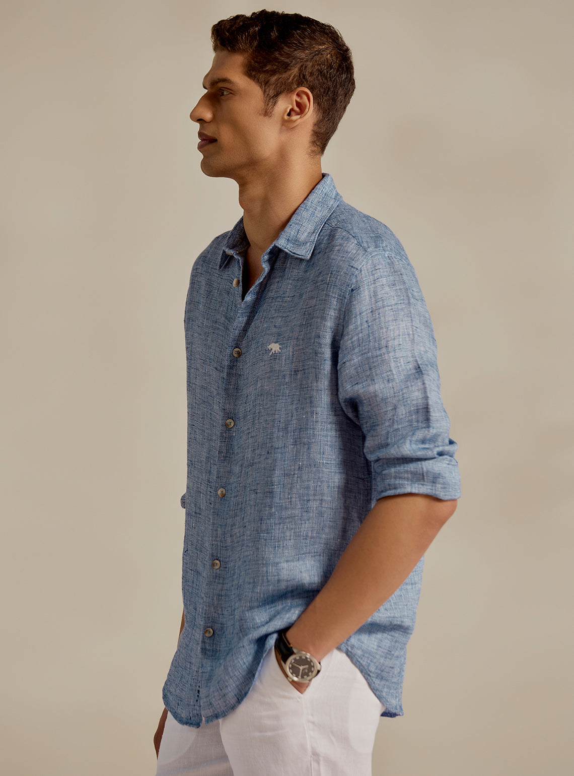 Ocean Wave European Linen Shirt